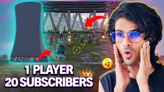 1 Player vs 20 Subscribers 🔥 Survival Challenge  RASHIQ DB [upl. by Atinit]