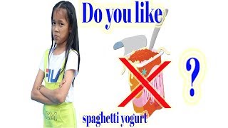 Do You Like Spaghetti Yogurt  Simple kids songs TV and Nursery Rhymes for Kids part 2 [upl. by Nilac]