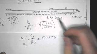 Calculating the rate of effusion for a gas [upl. by Selegna624]