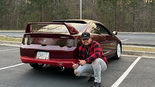 Installing a full skunk2 exhaust on my Rsx [upl. by Ennoval]