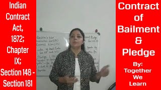 Bailment and Pledge  With Case Laws  Indian Contract Act [upl. by Ronny]