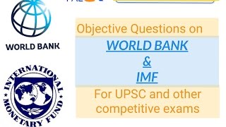 World bank and IMF  SDR Quota IBRD IDA IFC MIGA ICSID For UPSC and other competitive Exams [upl. by Atsirhcal803]