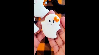 Mini Ghost Cookies Featuring Satin Ice Food Color Markers and Edible Glue [upl. by Hyman]