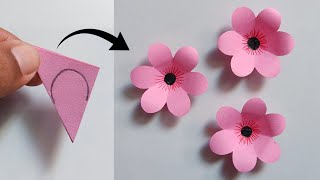 Easy Paper Flower Making  How To Make Paper Flower Craft  Paper Flower Making Step By Step [upl. by Ahsinhoj]