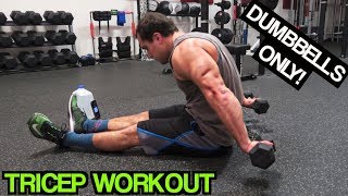 Intense 5 Minute Dumbbell Tricep Workout 2 [upl. by Lseil]