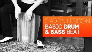 Basic Drum amp Bass Cajon Beat Lesson [upl. by Ynobe]