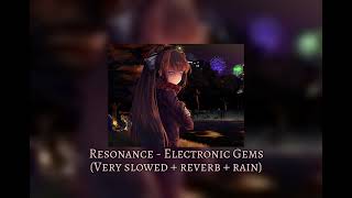 Resonance  Electronic Gems Very slowed  rain amp thunder [upl. by Nagek]