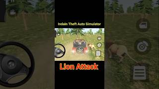 Indian Thaft Auto simulator short video Lion Attack on me short video short 🔥😎 [upl. by Batish]