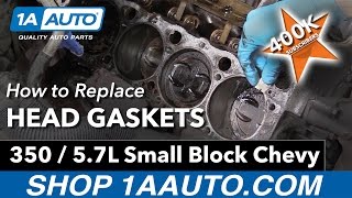 How to Replace Head Gaskets on a 350 57L Small Block Chevy Engine [upl. by Bruyn]