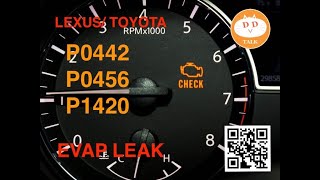 Lexus Toyota P0442 P0456 P01420 EVAP LEAK [upl. by Enylcaj]