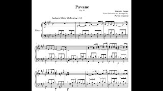 Score Gabriel Fauré  Pavane Op50  Piano Solo 악보 가브리엘 포레  파반느 Op50 피아노 솔로 [upl. by Murial]