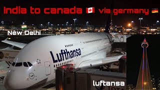 Journey From India To Canada VIA Germany  My First Flight Experience  January Intake [upl. by Odnumyer]