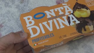 Bontà Divina Profiteroles 2x90 g Unboxing and Test [upl. by Ahsets]