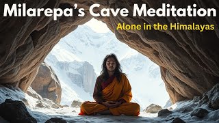 Milarepa’s Cave Meditation Alone in the Himalayas Ailight AI tibetanmonk [upl. by Aicitan]