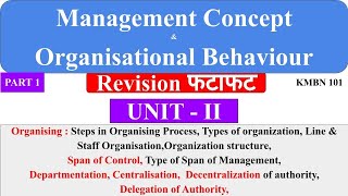 3 management concepts and organisational behaviour  aktu mba notes aktu mba classes  dwivedi [upl. by Zebulon]