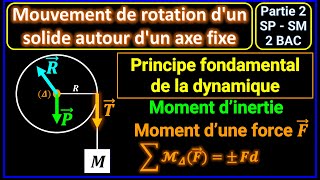 P2  Mouvement de rotation dun solide autour dun axe fixe cours détaillé  2BAC [upl. by Adiela]