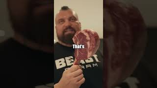 Eddie Hall Cooks MASSIVE Steak for Lunch [upl. by Tattan]