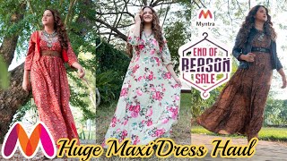 MYNTRA EORS SALE HAUL  MYNTRA MAXI DRESS HAUL  GoGlam [upl. by Siramaj]