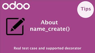 How to use namecreate orm method in Odoo  Odoo ORM Methods [upl. by Acenom]