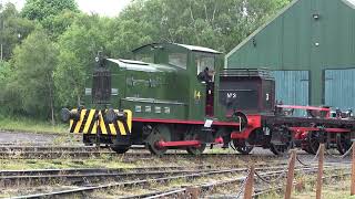 Tanfield Railway  Rangeren in het depot Marley Hill [upl. by Arahahs285]