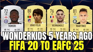 WONDERKIDS 5 YEARS AGO😱 WHERE ARE THEY NOW EAFC 25 [upl. by Aikaj]