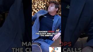 Magnus STOPS the CLOCK and CLAIMS 3FOLD REPETITION in the GAME vs Praggnanandhaa [upl. by Netsoj]