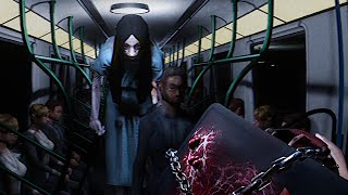 Horror Game Where A Woman Never Stops Following You it follows  CROWDED FOLLOWED All 3 Endings [upl. by Noseimaj]