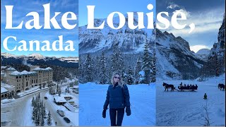 Lake Louise Canada  White Christmas at the fairmont chateau  skiing at Ski Louise  travel Vlog [upl. by Irek]