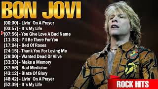 Bon Jovi Greatest Hits Ever  The Very Best Of Rock Songs Playlist Of All Time [upl. by Judson299]