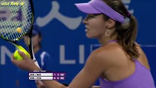 Martina HingisSania Mirza vs Sara ErraniFlavia Pennetta  2015 Beijing 2R Highlights [upl. by Nored]