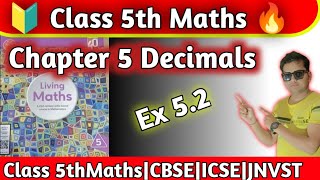 Class 5 Maths Chapter 5 Decimals Exercise 52Class 5th Maths Ratna SagarhpsgurugramNaresh Sir [upl. by Phillida]