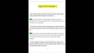 2024 AHIP Module 1 Exam Questions and Answers Verified by Expert [upl. by Winchester933]