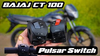 New Light Switch Installation in Bajaj CT 100 Bike [upl. by Einnov]