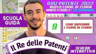 QUIZ PATENTE B 2023 VERA SCHEDA DESAME [upl. by Eelessej]