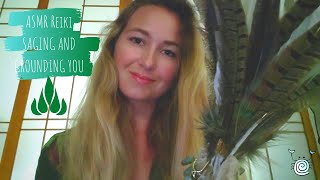 ASMR by PARASMR Reiki quotSmudging and Grounding YOUquot Singing Bowl Personal Attention Meditation [upl. by Araeic]