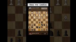 Chess  hikaru match  pranav  usa vs india chess checkmate viralvideo trending [upl. by Paugh499]