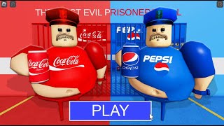 COCACOLA BARRY Vs PEPSI BARRY in BARRYS PRISON RUN New Scary Obby Roblox [upl. by Nemzaj]