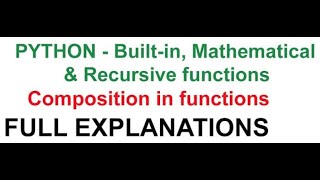 TRB Computer Instructor💥 PYTHON BUITIN RECURSIVE FUNCTION FULL EXPLANATION VIBRANT ONLINE ACADEMY [upl. by Jaela]