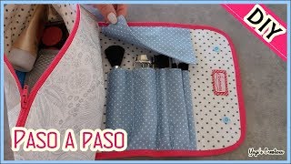 DIY COSMETIQUERA CON PORTABROCHAS  With English subtitles  Yuyis Creations [upl. by Aivatan321]