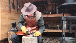 Tinsmithing the spoon for the blacksmith forged Lodge Ladle [upl. by Saidel]