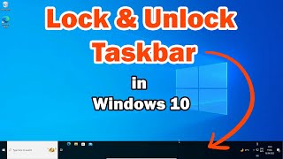 How to Unlock Taskbar on Windows 10 PC or Laptop [upl. by Yaakov]