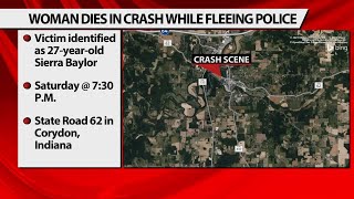 Authorities identify Corydon woman who died in crash while fleeing police [upl. by Amaryl297]