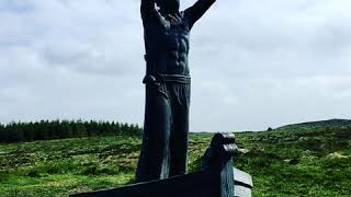 Manannán mac Lir sculpture by John Sutton at Gortmore Magilligan County Londonderry [upl. by Leamsi]