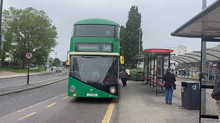 London Bus Route 349 Stamford Hill to Ponders End Enfield Bud Garage [upl. by Enilrem]