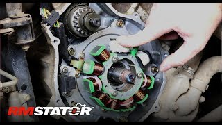 How To Install A Stator For Polaris 19972001 500 cc ATVs  3085561 3086821 RM01007 Instructions [upl. by Esnahc]