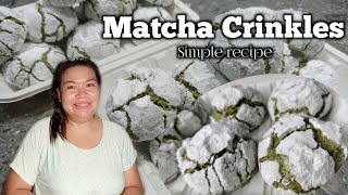 Matcha Crinkles By Mhelchoice Madiskarteng Nanay [upl. by Bilek279]