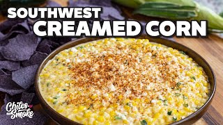 Southwest Creamed Corn SO EASY  BBQ Side Dishes [upl. by Ateuqahs]