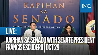 LIVE Kapihan sa Senado with Senate President Francis Escudero  October 29 [upl. by Smitt]