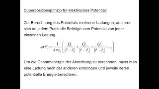 Superpositionsprinzip für elektrische Potentiale [upl. by Edny834]