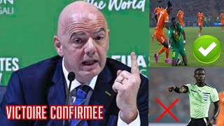 Victoire du Sénégal confirmée la FIFA disqualifie la Côte d’Ivoire sanctionne l’arbitre [upl. by Suoicerp104]